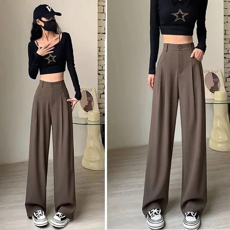Aimie Hochtaillierte Hose mit Weitem Bein
